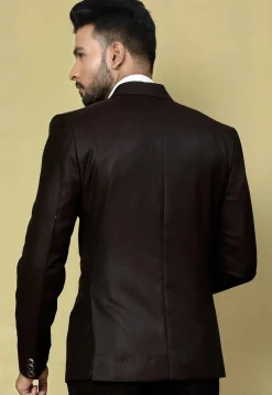 Solid Color Terry Rayon Blazer in Wine