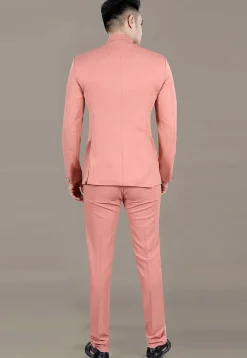 Solid Color Terry Rayon Jodhpuri Suit in Peach