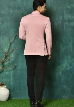 Solid Color Terry Rayon Jodhpuri Suit in Pink