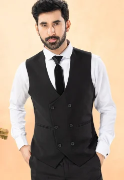 Solid Color Terry Rayon Tuxedo in Black