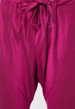 Solid Color Viscose Churidar in Magenta