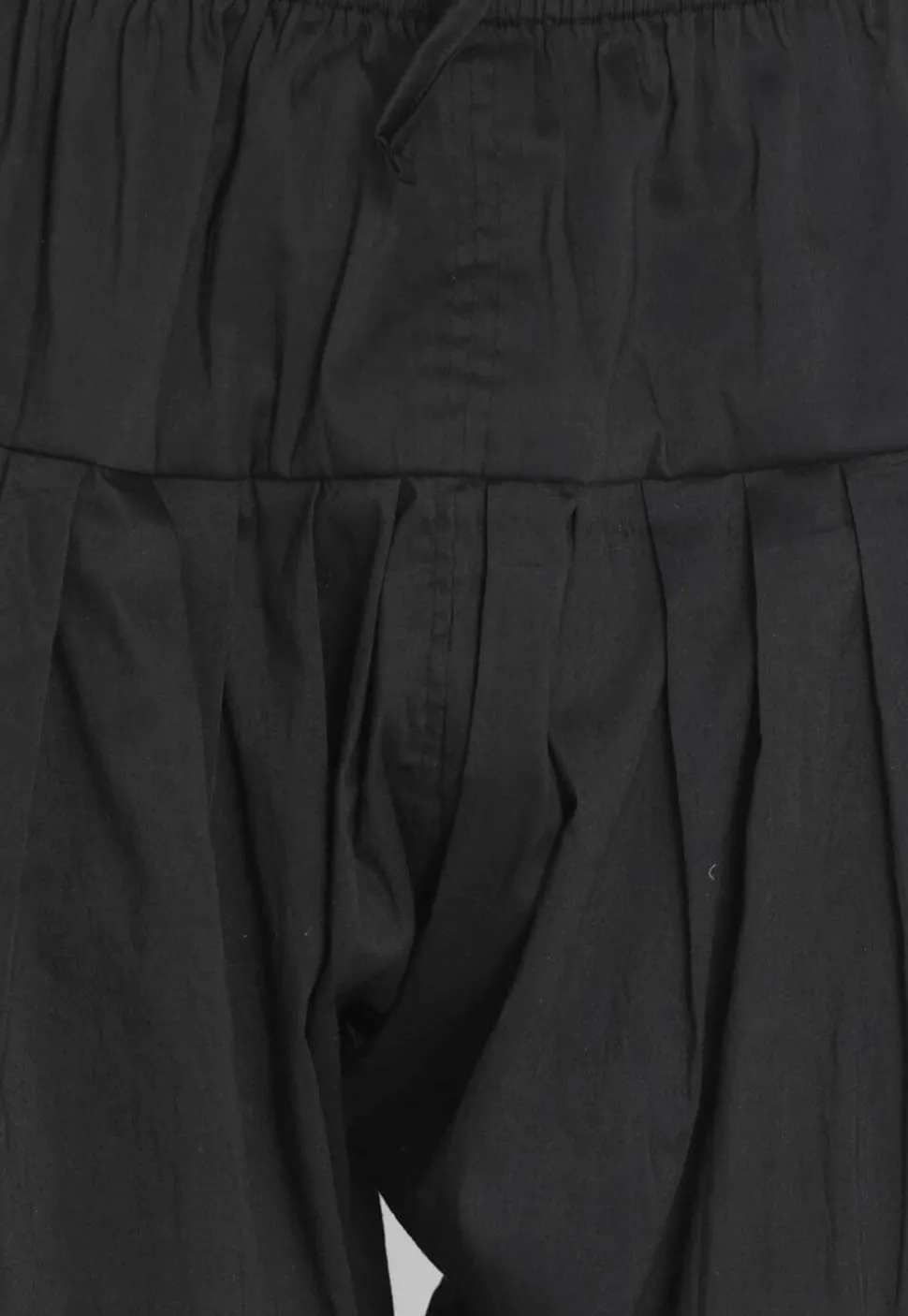Solid Color Viscose Dhoti Pant in Black