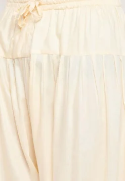 Solid Color Viscose Dhoti Pant in Light Beige