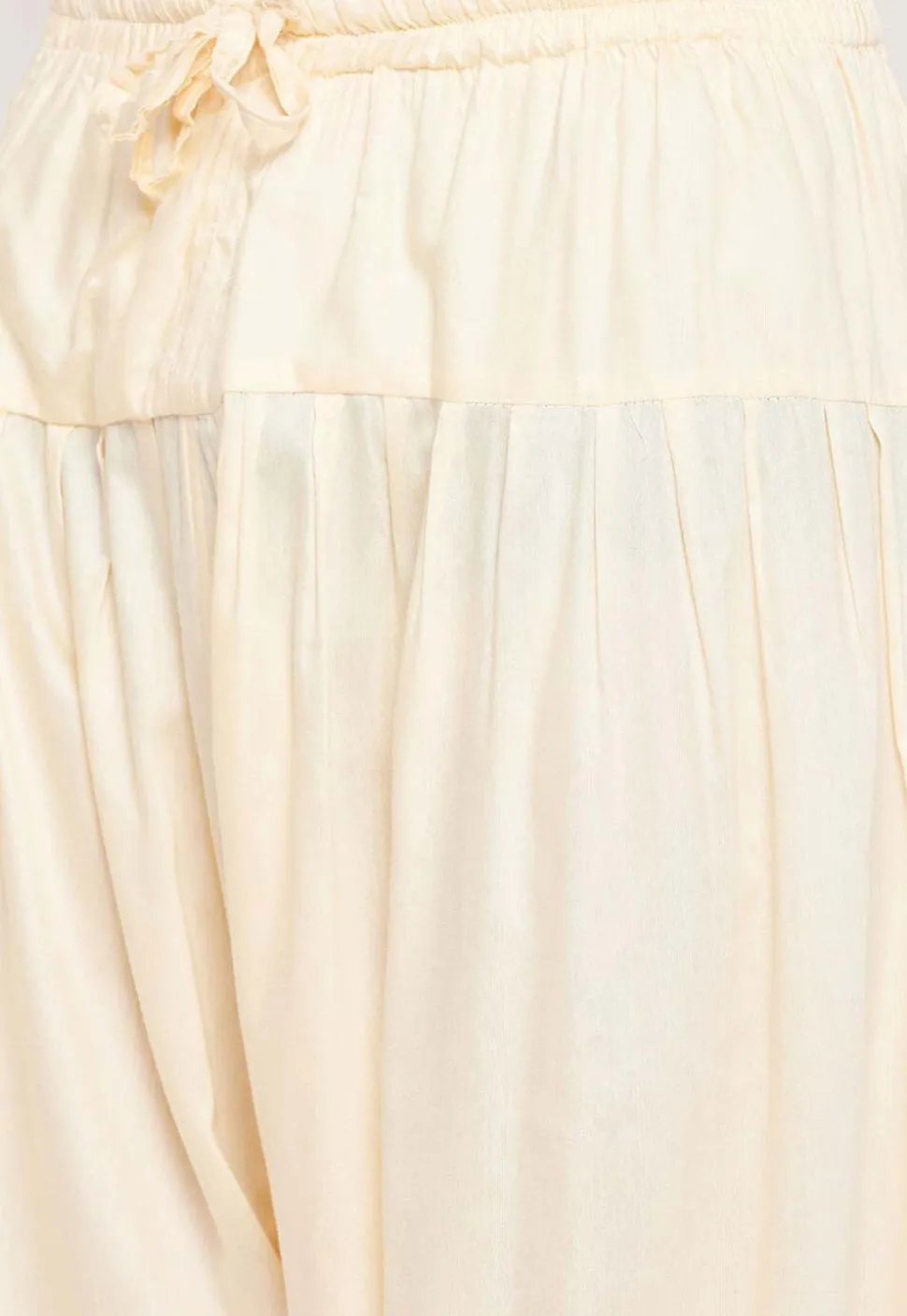 Solid Color Viscose Dhoti Pant in Light Beige