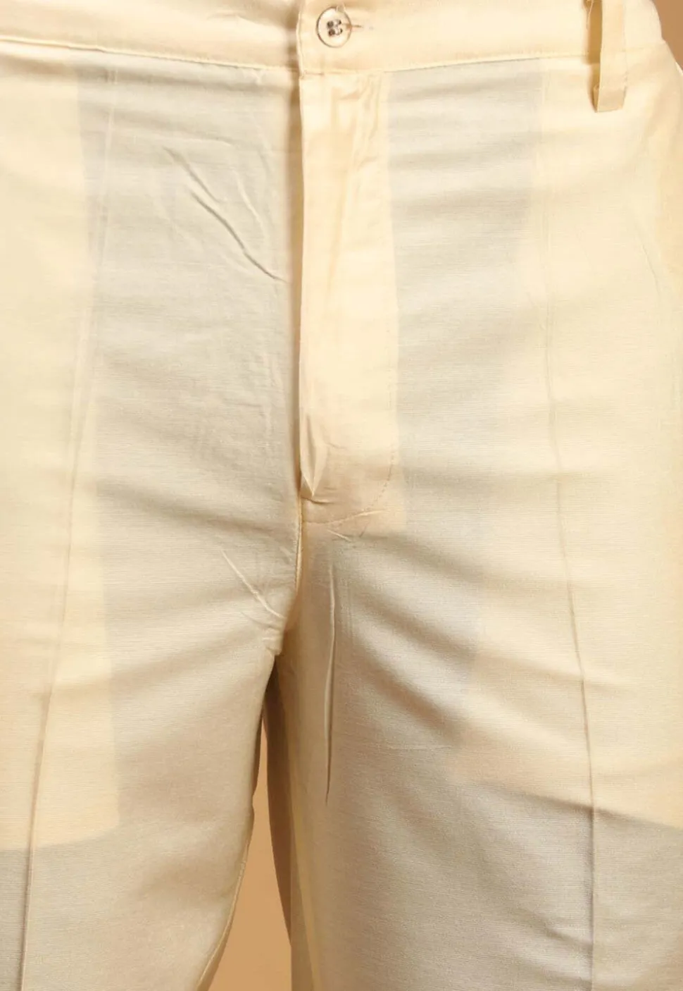 Solid Color Viscose Pant in Cream