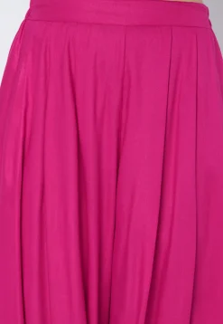 Solid Color Viscose Rayon Cowl Patiala in Pink
