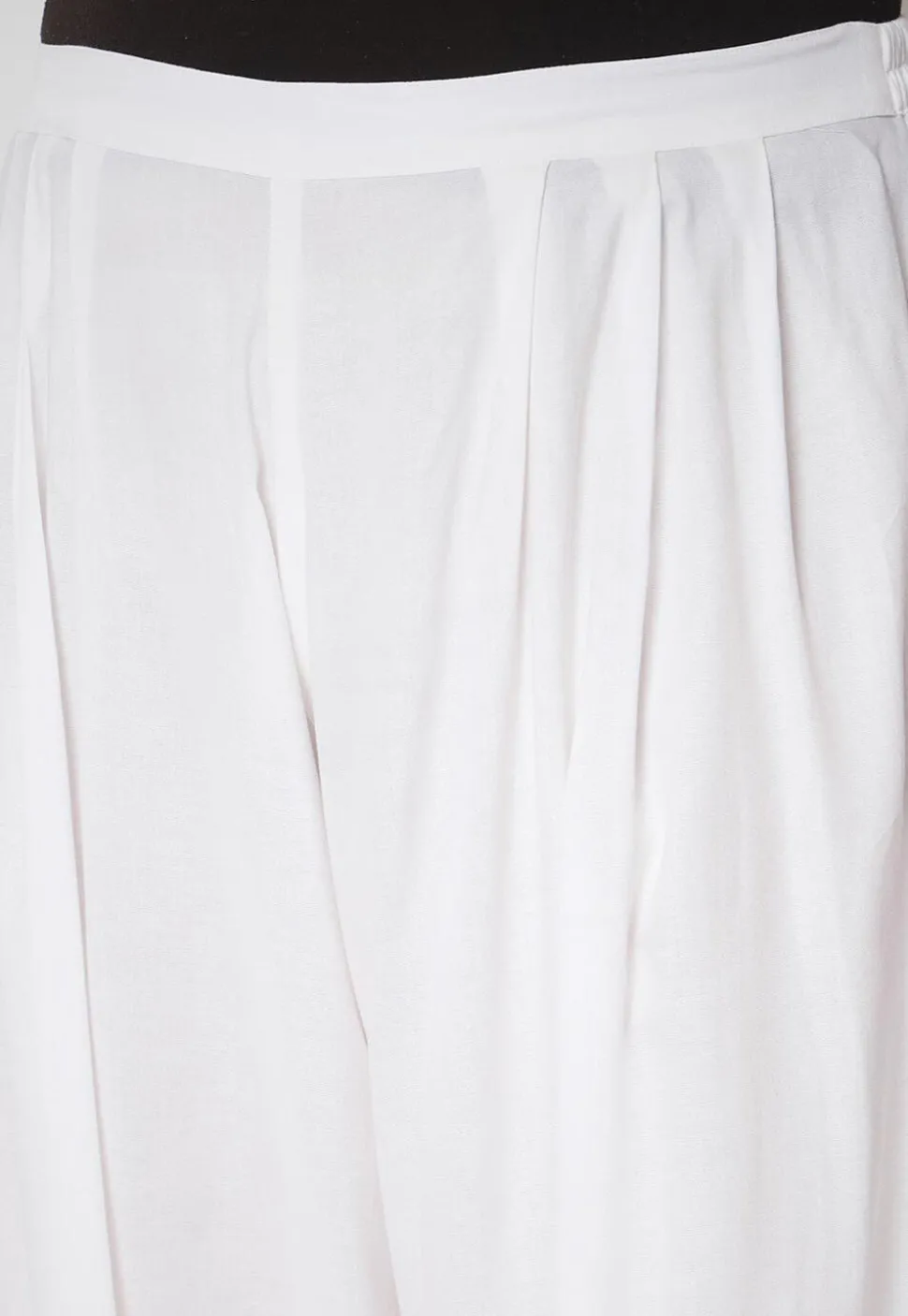 Solid Color Viscose Salwar in White