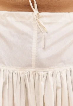 Solid Color Viscose Silk Dhoti in White