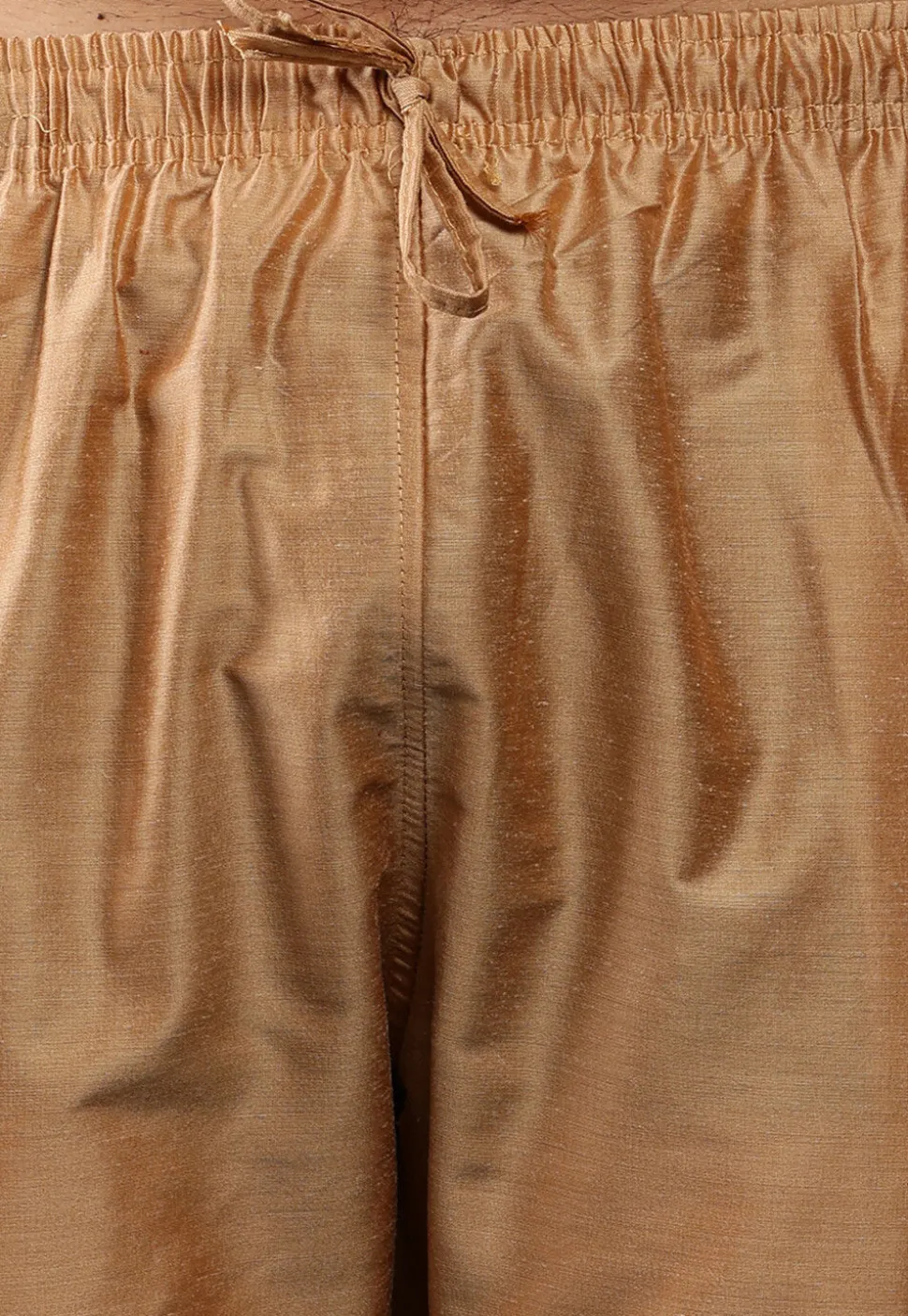 Solid Color Viscose Silk Pajama in Beige
