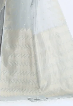 South Indian Sico Saree in Grey