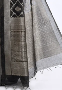 South Indian Sico Saree in Black
