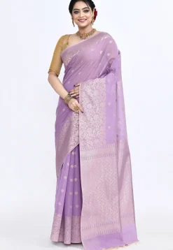 South Indian Sico Saree in Purple
