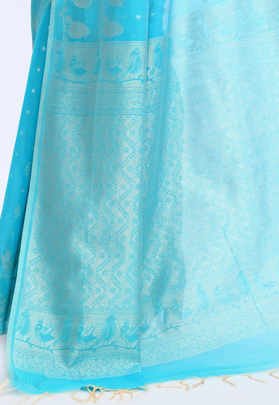 South Indian Sico Saree in Blue