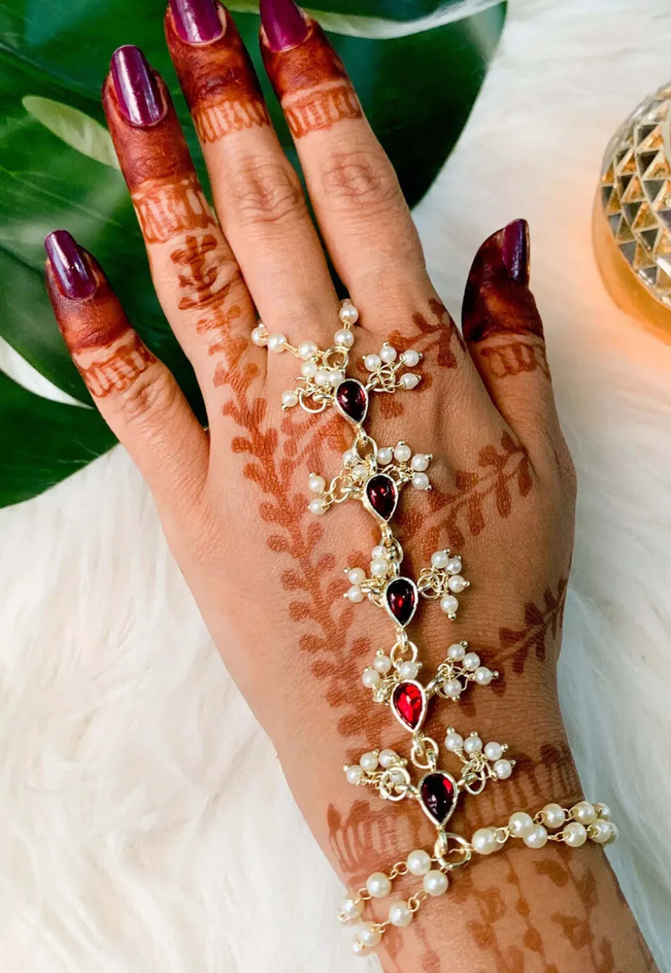 Stone Studded Adjustable Haath Phool