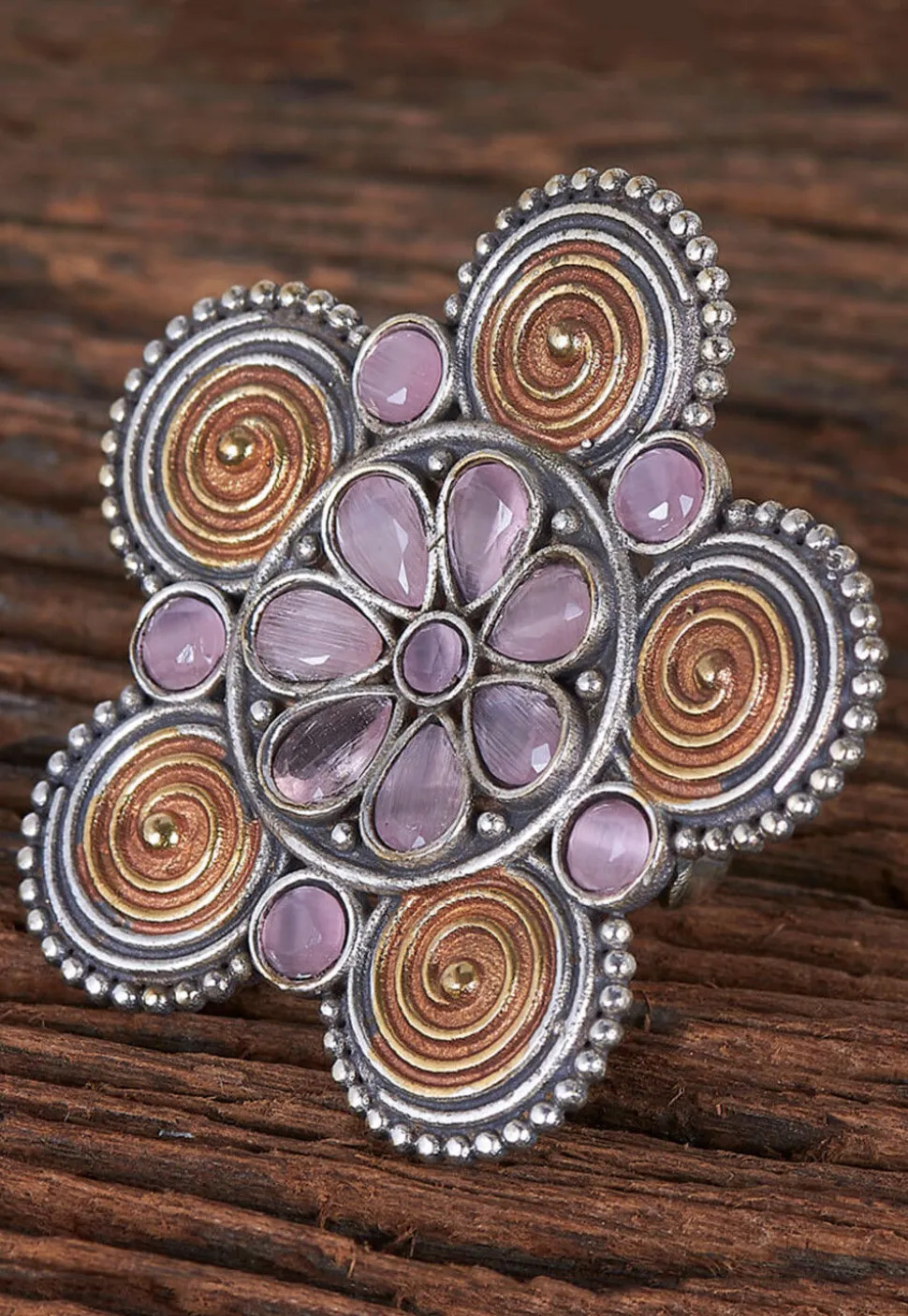 Stone Studded Adjustable Ring