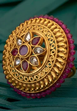 Stone Studded Adjustable Ring