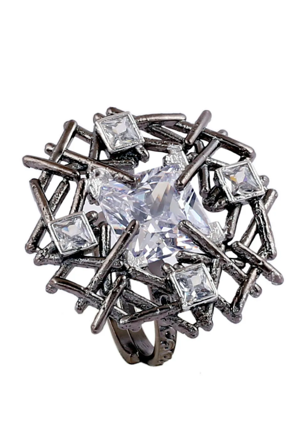 Stone Studded Adjustable Ring