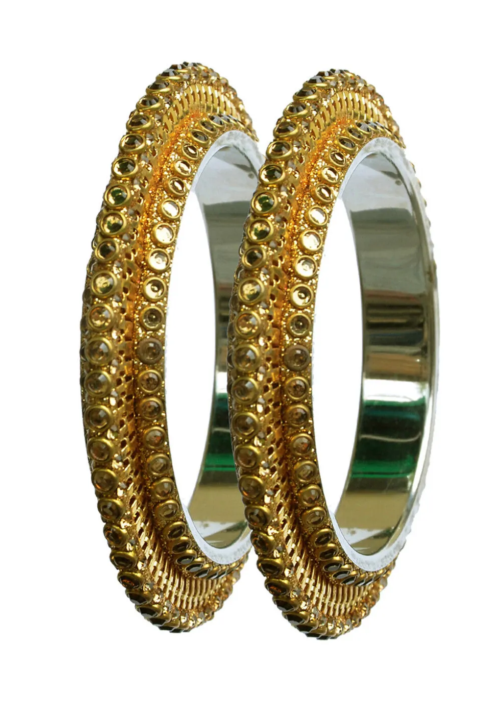 Stone Studded Bangle Pair