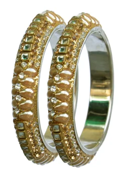 Stone Studded Bangle Pair
