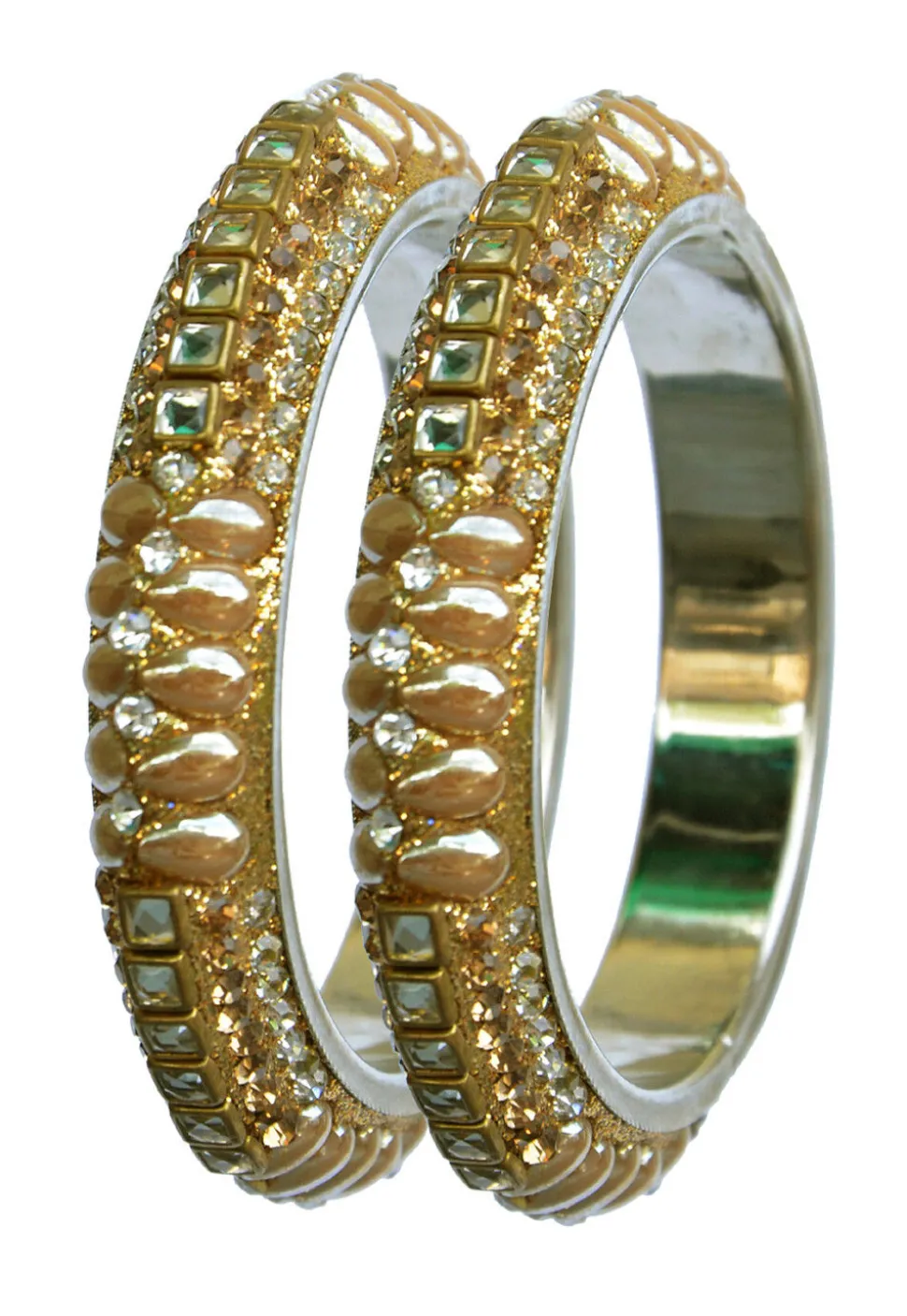 Stone Studded Bangle Pair
