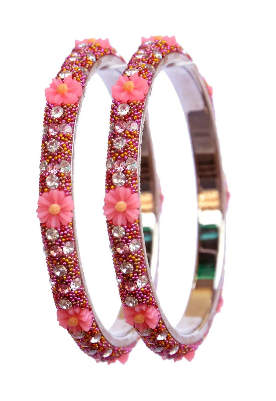 Stone Studded Bangle Pair