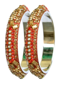 Stone Studded Bangle Pair