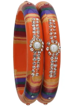 Stone Studded Bangle Pair