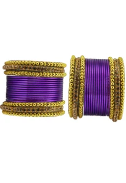 Stone Studded Bangle Set