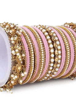 Stone Studded Bangle Set