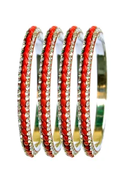 Stone Studded Bangle Set