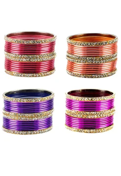 Stone Studded Bangle Set