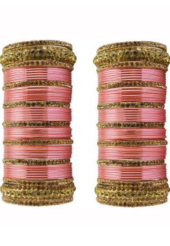 Stone Studded Bangle Set
