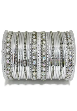 Stone Studded Bangle Set