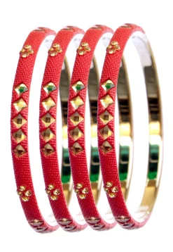 Stone Studded Bangle Set