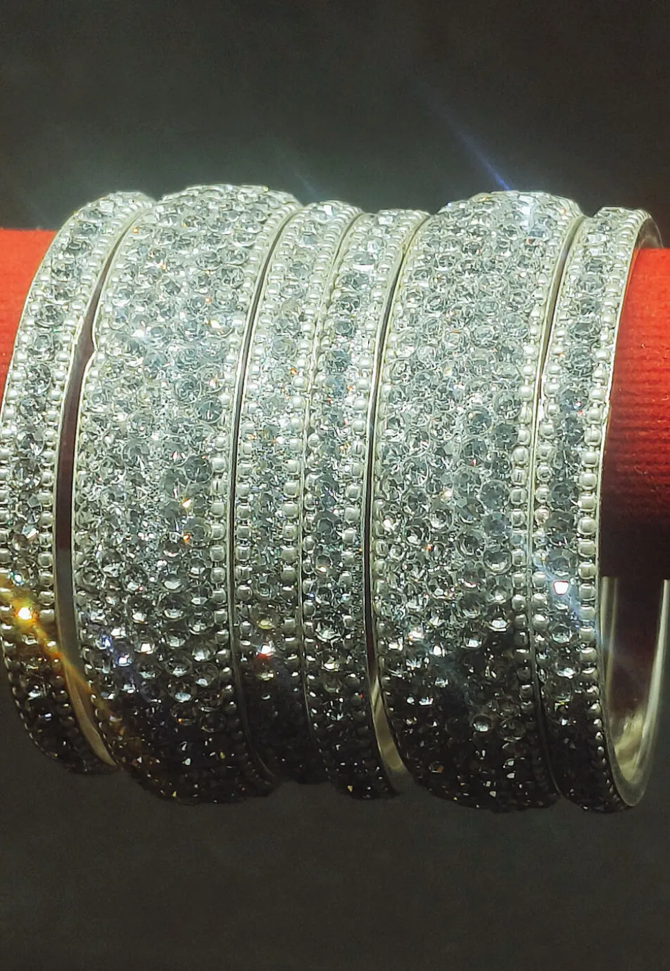 Stone Studded Bangle Set