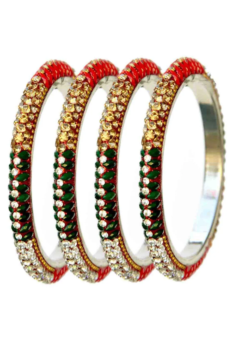 Stone Studded Bangle Set