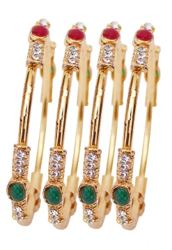 Stone Studded Bangle Set