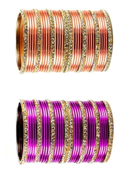 Stone Studded Bangle Set