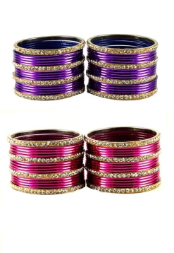 Stone Studded Bangle Set