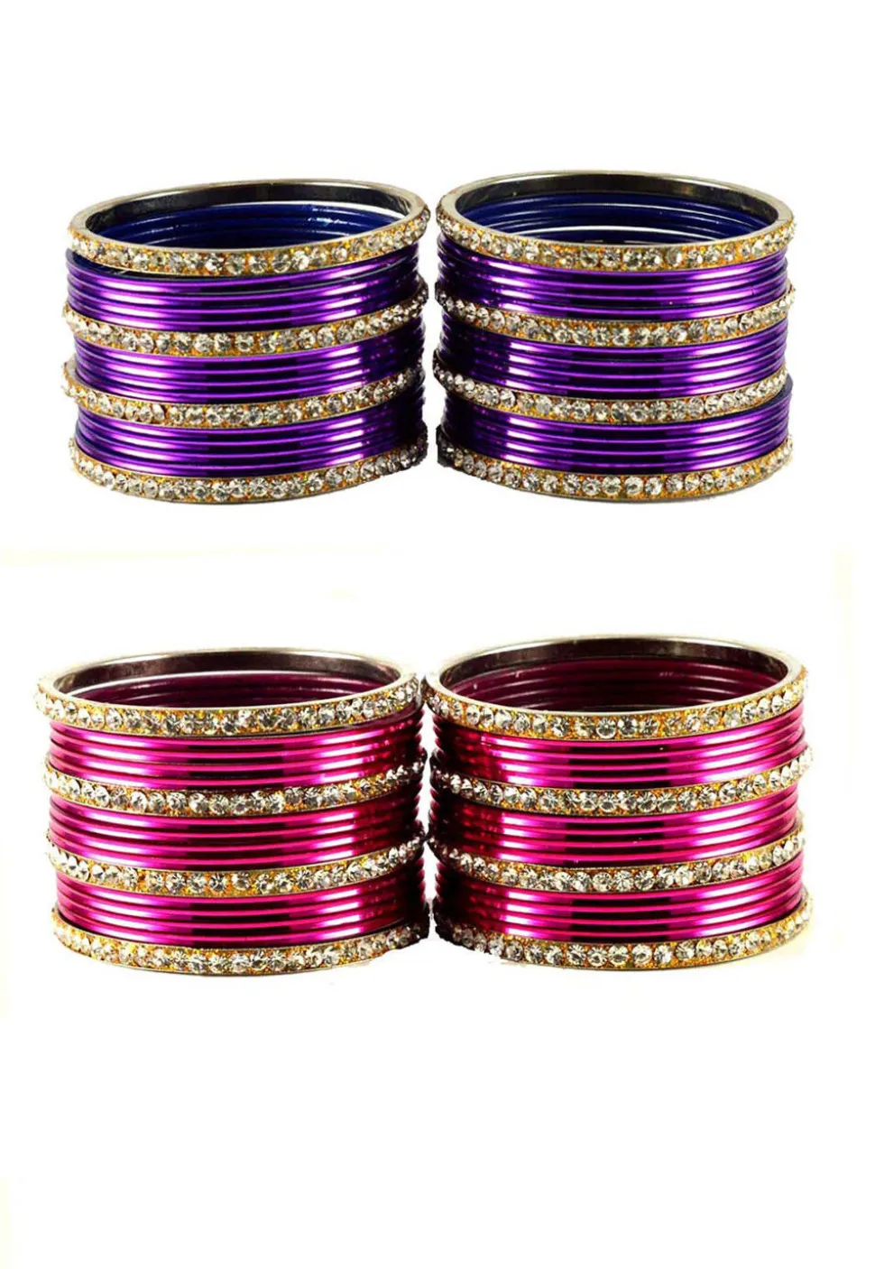 Stone Studded Bangle Set