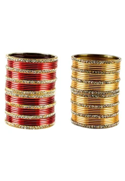 Stone Studded Bangle Set
