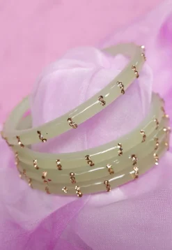 Stone Studded Bangle Set