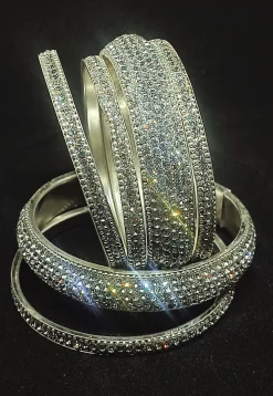 Stone Studded Bangle Set