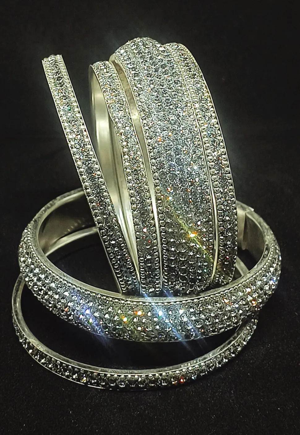 Stone Studded Bangle Set