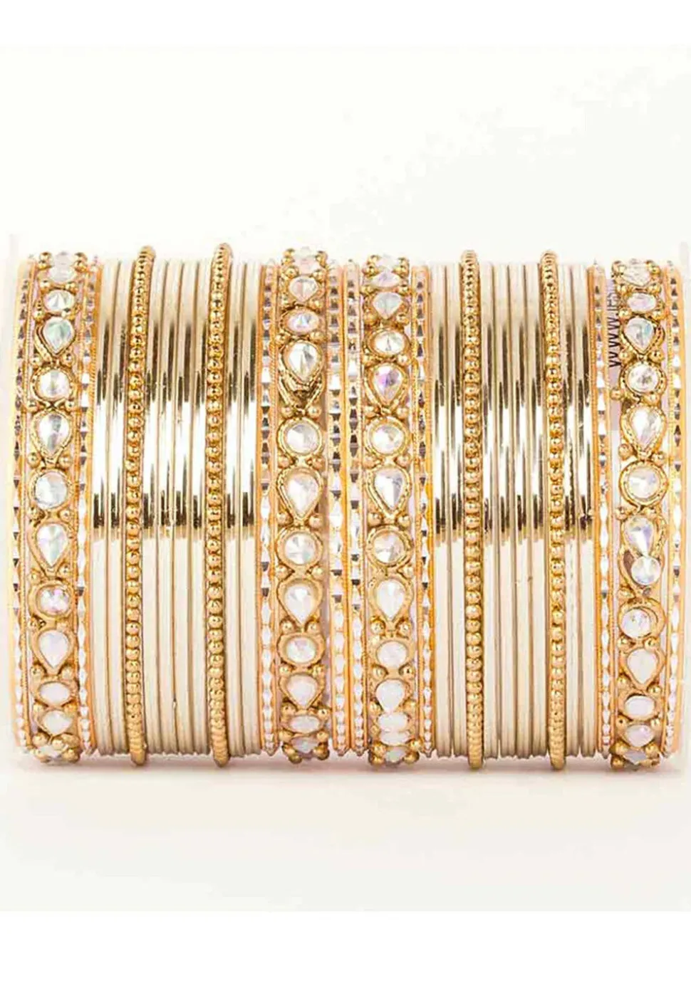 Stone Studded Bangle Set