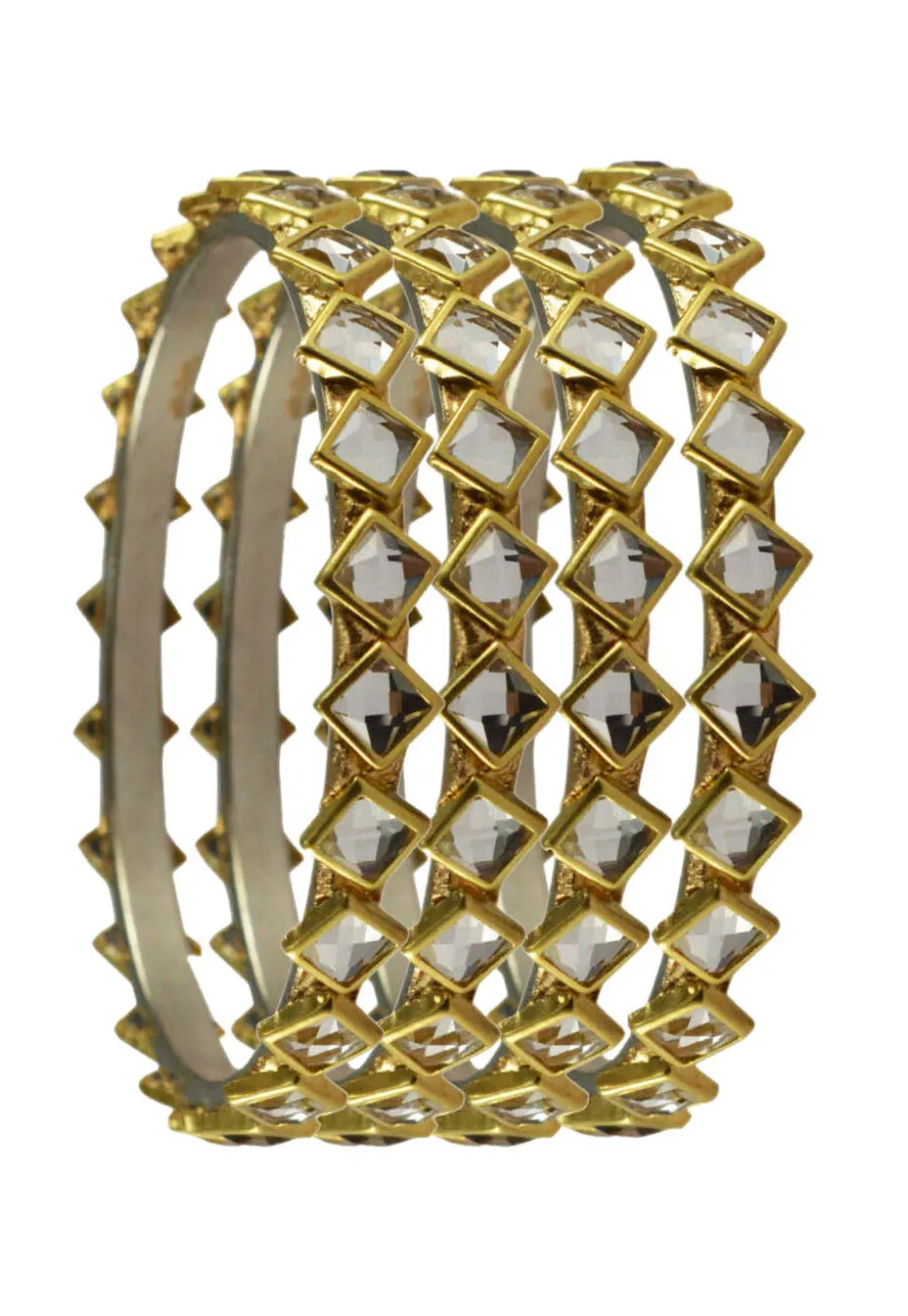 Stone Studded Bangle Set