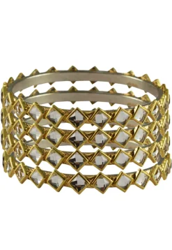 Stone Studded Bangle Set