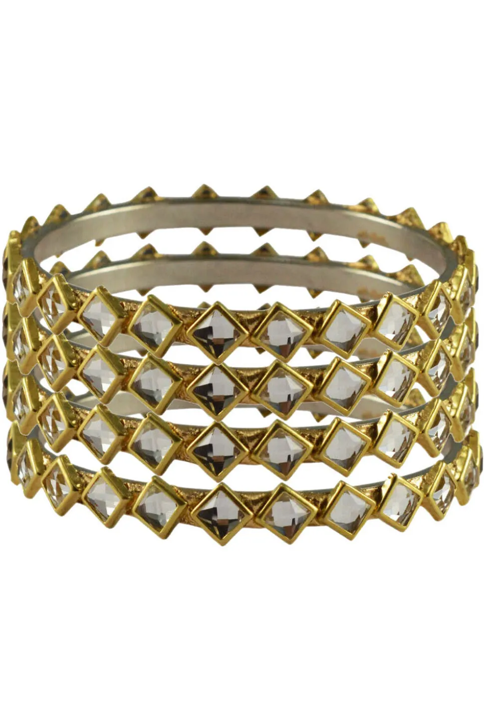 Stone Studded Bangle Set