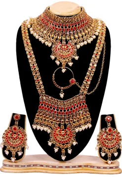 Stone Studded Bridal Set
