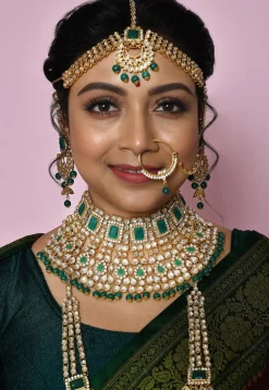Stone Studded Bridal Set